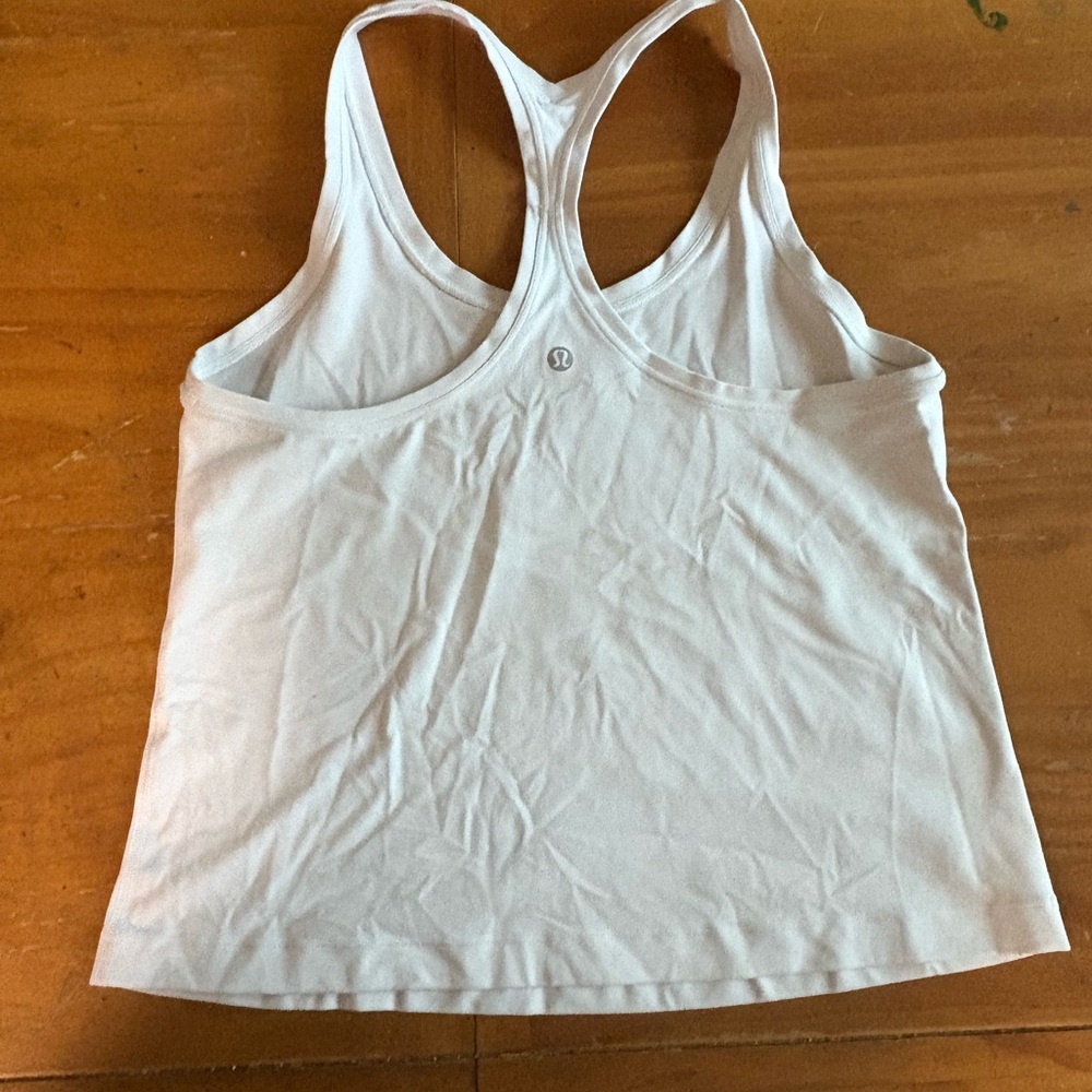 lululemon nulu white Racerback Tank Top